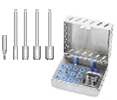 Picture of Profile Drill Kit: Including 4 profile drills: 3.7mm, 4.5mm, 5.5mm and 6.5mm, guide pin and instrument box option for Profile Drill Kit DP product (BlueSkyBio.com)